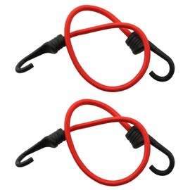 Bungee Cord ZYAMY 2pcs 24 Inch Red Bungee Cords Suspension Ropes with Hooks Suitable for Outdoor, Camping, Tent, Luggage, Bicycle