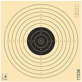 Target Shooting Targets ISSF Airsoft Air Gun Air Gun Small Calibre Special Cardboard 17 x 17 cm - Pack of 100