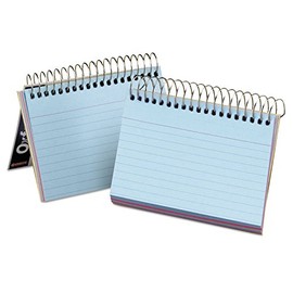 Oxford 40285 Spiral Index Cards, 3 x 5, 50 Cards, Assorted Colors