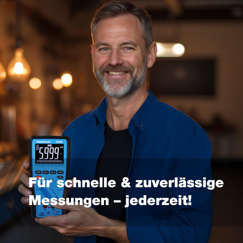 PeakTech 2035 - True RMS 1000V Digital Multimeter 6000 Counts