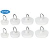 QWORK Rubber Drain Stopper, 8 Pack White Sink Stopper Drain