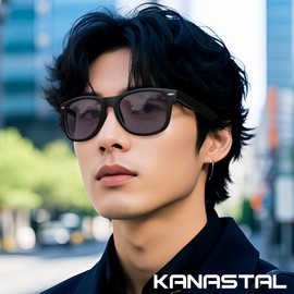 KANASTAL Sunglasses, Men's, Women's, Polarized, Ultra Lightweight, UV400, For Fishing, Climbing, Trekking, Hiking, Driving, [G4] Dimmable, Color Changing Lens + Light Gray