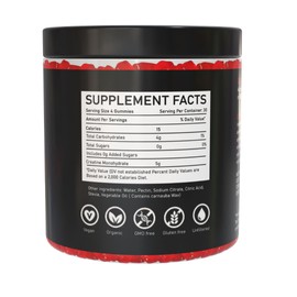 PRO GAINS Creatine Monohydrate Gummies - 120 Gummies / 30 Servings | Strawberry Flavor | for Muscle Mass & Strength | 100% Pure - Zero Sugar
