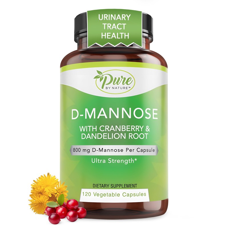 Pure by Nature D-Mannose with Cranberry and Dandelion Root, 120