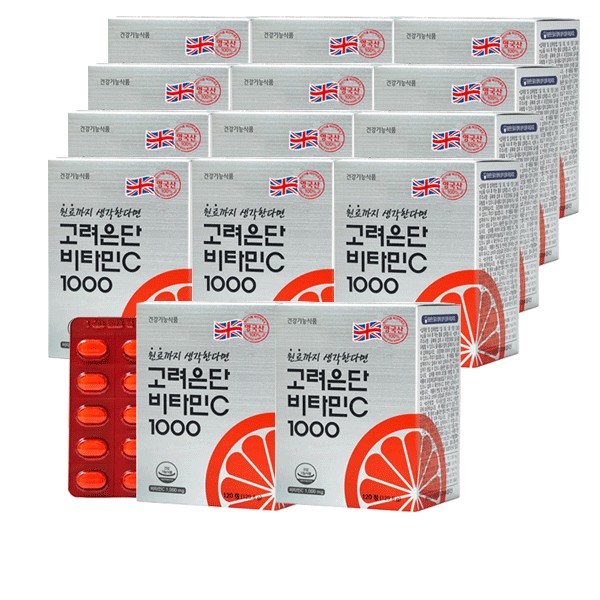 [On Sale] Korea Eundan Vitamin C 1000 1080mg 120 tablets x 14 Antioxidant Digestion Bone Health Skin Aging / [온세일]고려은단 비타민C 1000 1080mg 120정x14개 항산화 소화 뼈건강 피부노화