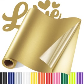 Sgooyir Plotter Film Textile Gold, 30.5 x 183 cm, Flex Film Plotter Textile, Textile Transfer Film Plotter for T-Shirt, Shirt, DIY Clothing Other Fabrics