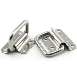 XMHF 2 Inch Pull Ring Handle Stainless Steel Foldable Boat Hatch Latch Cabinet Lifting Ring Pull Handle - Pack of 2