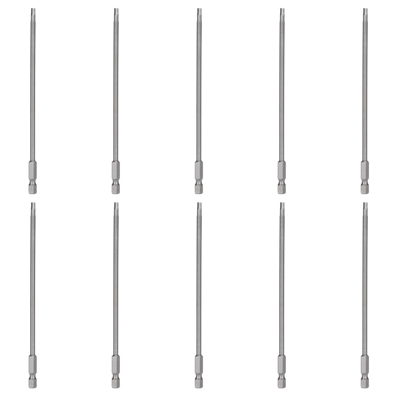 10Pcs Screwdriver Bit Electric 3mm Hex Strong Magnetic Hardened Hardware