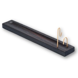 HYmish Horizontal Incense Holder Simple Interior Natural Wood Base Living Room Bedroom Yoga Meditation Relax Ash Tray Easy Entrance Japanese Room Black Single Item