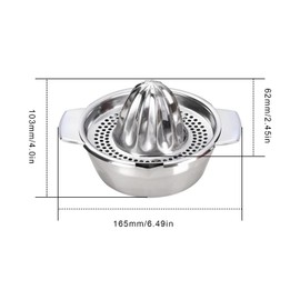 CHSEROK Citrus Juicer Stainless Steel 250 ml Orange Squeezer Manual Lemon Squeezer Small Easy to Clean for Lemons, Mandarins, Oranges