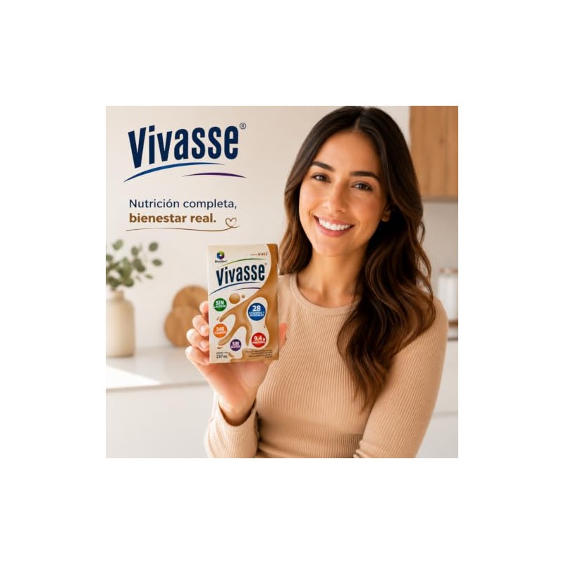 27 Pack Vivasse - Sabor Nuez, Sin Fibra Dieta Polimérica-237ml