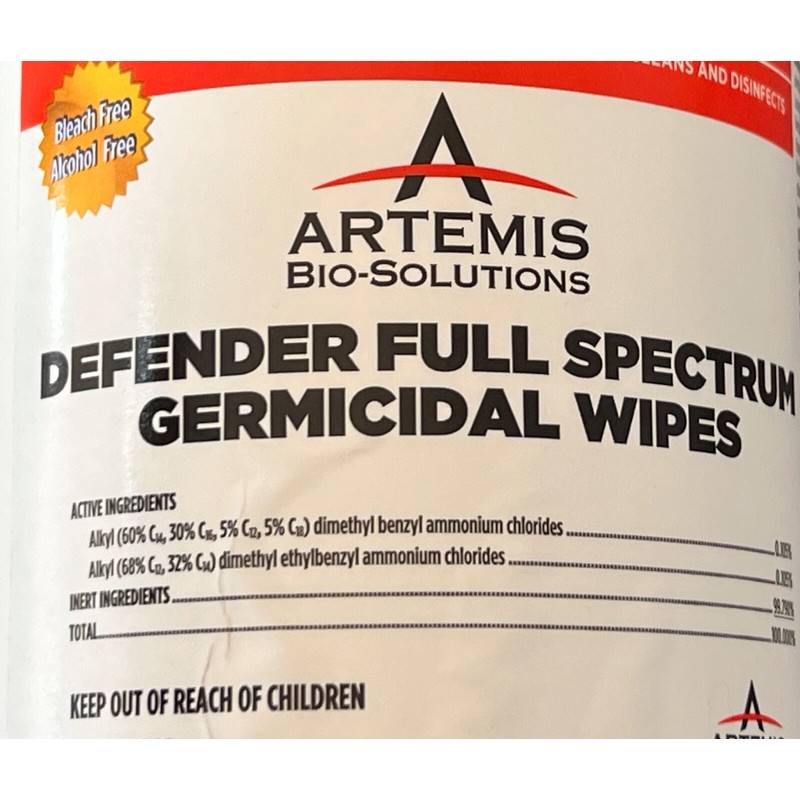 Artemis Bio-Solutions **Artemis Bio Defender Full Spectrum Germicidal Wipes |