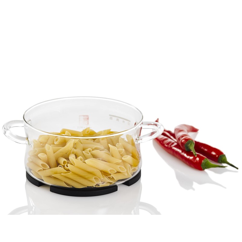 AdHoc TU41 ausziehbarer und Rutschfester Topfuntersetzer Flex, Silikon/Edelstahl