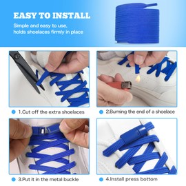 Neo-wows No Tie Elastic Shoelaces, Tieless Shoe Laces for Sneakers - One Size Fits All Adult