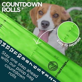 The Original Poop Bags® Dog Poop Bags Rolls Countdown®, 960 Counts Dog Poop Bag USDA Certified 38% Plant Based & 62% PE, Unscented Dog Bags For Poop, Doggie Poop Bags, Doggy Poop Bags Dog Waste Bags