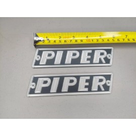 Piper J-3 Cub Aircraft Cowl Cowling Nameplate Emblem Set Of 2, 3D Printed