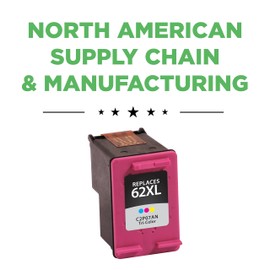 CIG Remanufactured High Yield Tri-Color Ink Cartridge for HP C2P07AN (HP 62XL) (Tri-Color / 415)