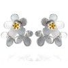 Iszie 925 Sterling Silver Flower Daisy Stud Earrings for Women