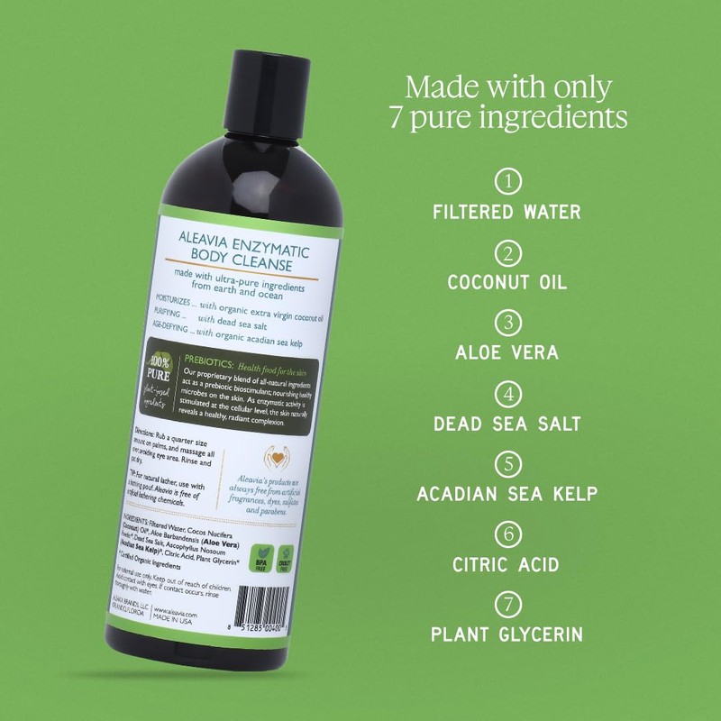 Aleavia Body Cleanse – Organic & All-Natural Prebiotic Body Wash