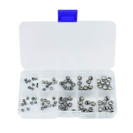 Gadgetking Fishing Sinker Set Split Lead Free Shot Round Bite Weight Tackle Soft Mini 100Pc Compartment Free Soft Sinker Float Bobber Pin Mini Non Toxic