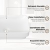 DeerValley Bathroom Vessel Sink, 19.29'' x 11.81'' x 4.72'' Semi