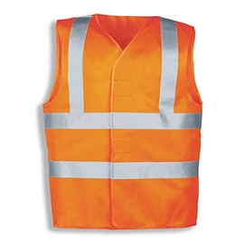Uvex Protection Flash Work Vest - Warning Orange Unisex Safety Vest - With Velcro Fastening, Warning orange (bright orange)