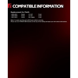 Torchbeam Front Disc Ceramic Brake Pads Kit Fits2011-2015 Ford Fiesta, 2016-2019 Ford Fiesta 1.6L, 2016-2017 Ford Fiesta 1.0T, 4pcs Automotive Replacement Brake Pads,D1454