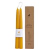 Aglary 2PCS Beeswax Taper Candles, 9" Handmade Natural Candles, Dripless