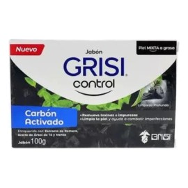 Jabón En Barra Control Carbón Activado 100g Grisi