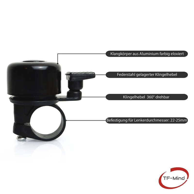 TF-Mind BK-01 Bicycle Bell for Mountain Bike, City Bike, E-Bike,