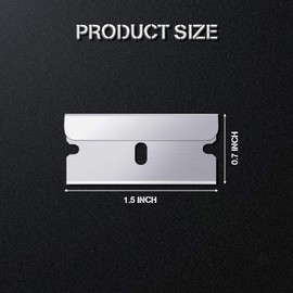 Honoson 20 Pcs Industrial Single Edge Razor Blades 100% Carbon Steel Straight Edge Replacement Blades for Scrapers, Box Cutters, Glass and Paint Removal