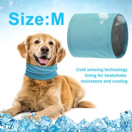 UEIOAVL Bandanas for Dogs, Neck Scarf Dog 1 Piece Cooling Collar for Dogs Cooling Bandana for Dogs Dog Collar Cooling Scarf for Dogs Size M, Breathable Bandana for Heat Dissipation (Blue)