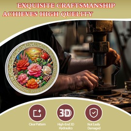 Original Rose Sobriety Coin The Language of Flowers 6 Month Sobriety Chip AA Chips and Medallion Narcotics Anonymous Chip AA NA WAA Coin Recovery Anniversary Token Sobriety Gifts for Women