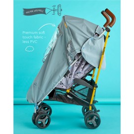 Koo-di Splish Splosh Universal Rain Cover for Single Pushchair | Showerproof Stroller Rain Cover | Breathable Vents & Airflow Window | Fits Any Standard Single Stroller, Pushchair & Buggy