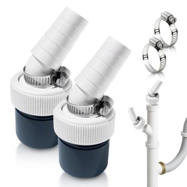 Dishwasher and Washing Machine Drain Adapter with Outlet for Pipe Diameter 40 mm and Inlet Diameter 18-23 mm for Washing Machine, Dishwasher, Dryer, Garden Hoses, Pack of 2