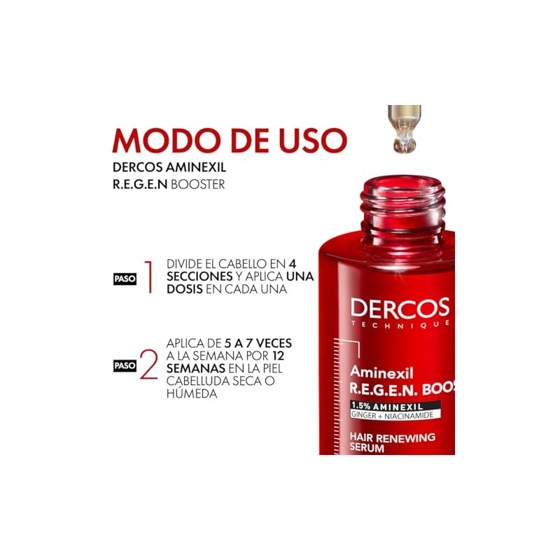 Vichy Dercos Booster Sérum Capilar Anti Caída Dermatológico 90ml