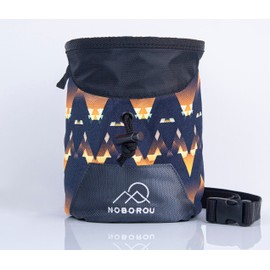 Noborou Chalk Bag for Rock Climbing | Bouldering Chalk Bag | Large Zippered Pocket | Adjustable and Removable Belt (Dusk)