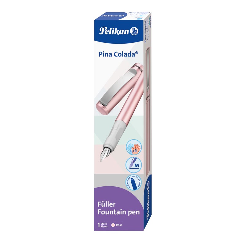 Pelikan Pina Colada Fountain Pen, Pink, 1 Piece in Folding