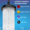 High Pressure Rain Shower Head, 6 Inch Round Fixed Shower