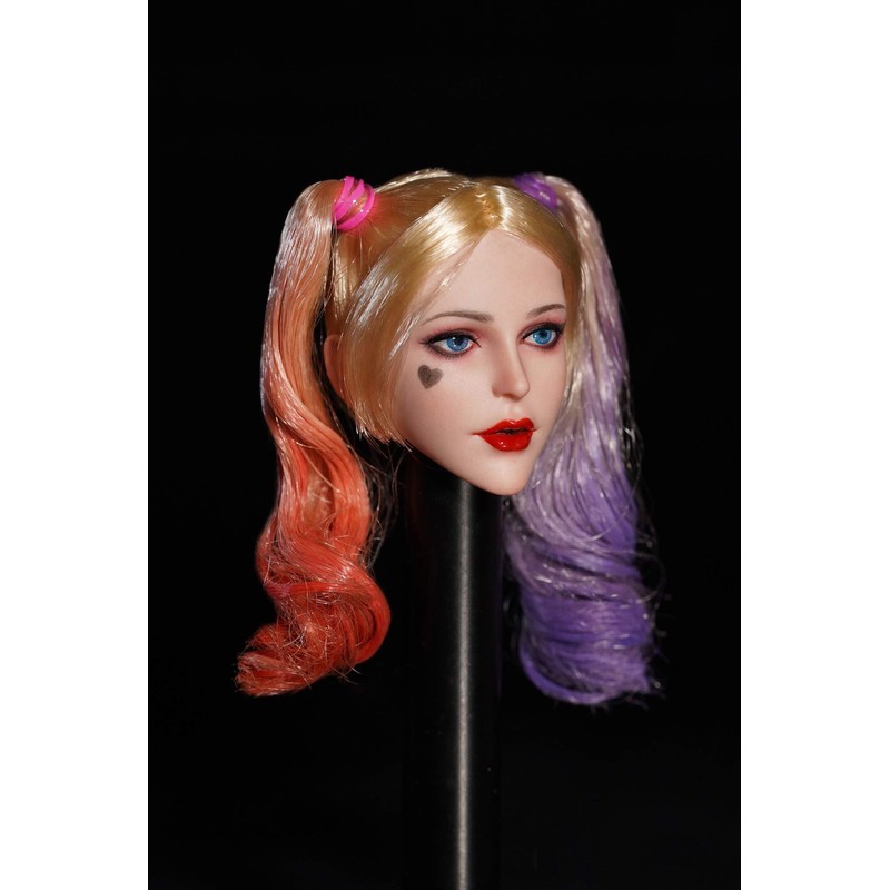 1/6 Female Joker Head Sculpt Fit 12" PHHT Action Figure