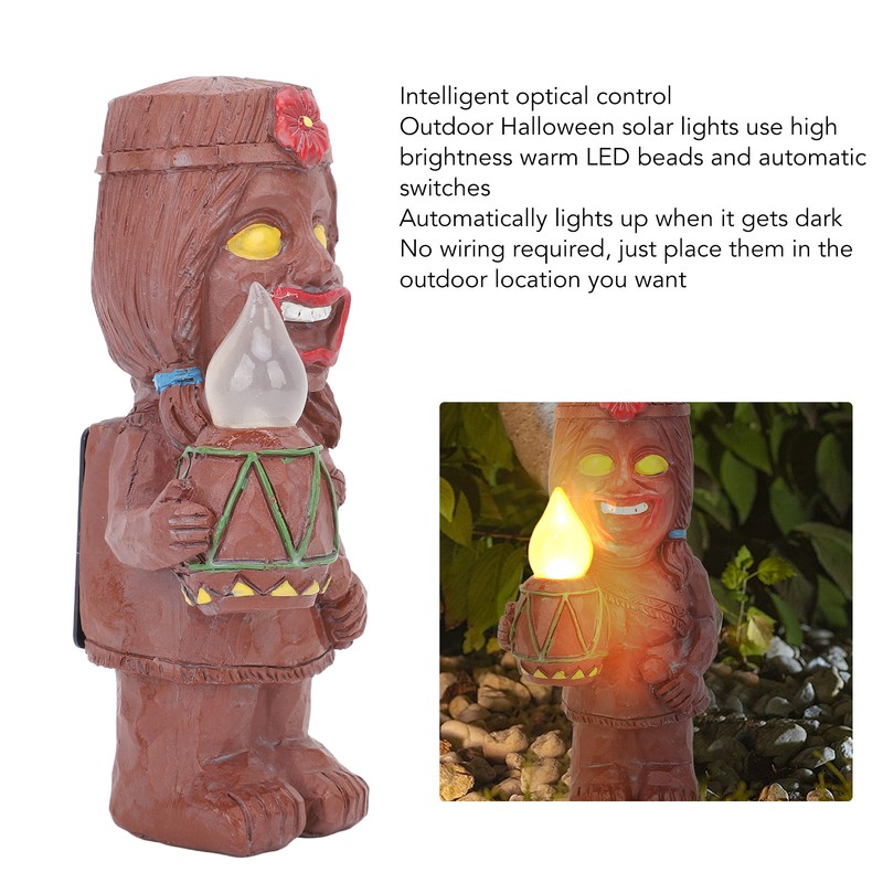 Mayan Smiling Face Totem Solar Light Creative Garden Solar Light