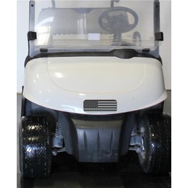 Black and Grey American Flag E-Z-GO Golf Cart Front Name Plate. Fits EZGO 2008-2022 RXV TXT Valor Terrain Elite. Custom Made in The USA!! (Black & Grey Flag Design)