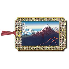 Toyo Seimitsu Kogyo Bookmark Hokusai Yamashita White Rain Gold UK003