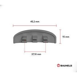 BAUHELD® Window Water Slot Caps 30-35 mm [Pack of 30] - Cover Made of Durable ASA Plastic [Made in Germany] - For Catching Condensation on Window Frame Ventilation Slit - RAL 7016