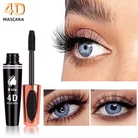 A'riz Long Lasting 4D Mascara for Eyelashes, Waterproof Formula, Black