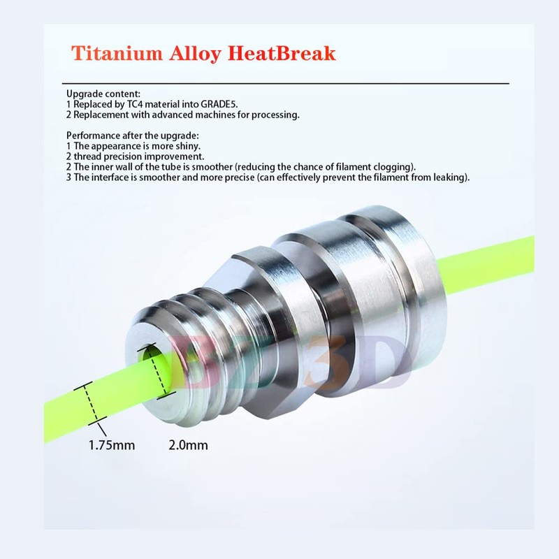 BZ 3D Ender 3 All Metal Hotend Titanium Alloy Heatbreak