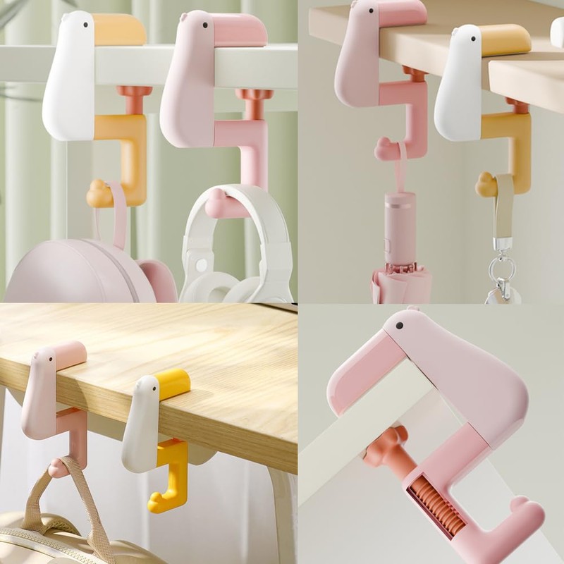 Pack of 3 Bag Holders for Table, ABS Material Bag