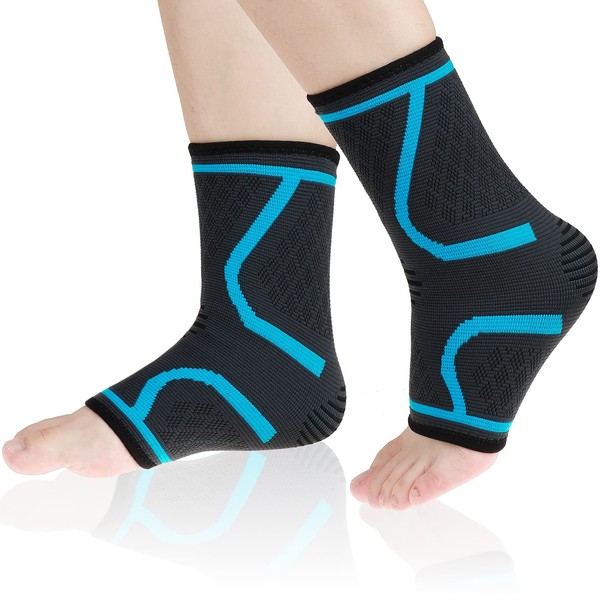 Molsdon Ankle Brace 1 Pair Plantar Fasciitis Socks Compression Socks for Sports Arthritis Pain Relief Sprained Ankle Support for Men and Women