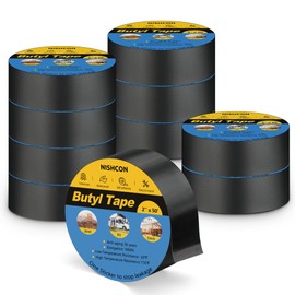 NISHCON Butyl Tape 2" x 50', Deck Joist Tape for Decking, Waterproof and Anti-Corrosion for Extend Deck Life, 10 Rolls