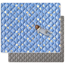 Premium Foam Baby Play Mat 79" X 63", Thick One-Piece Crawling Mat, Odorless Baby Mat Floor Mat, Non-Slip Cushioned Baby Playmat for Infants,Babies,Toddlers. Machine Washable for Easy Care